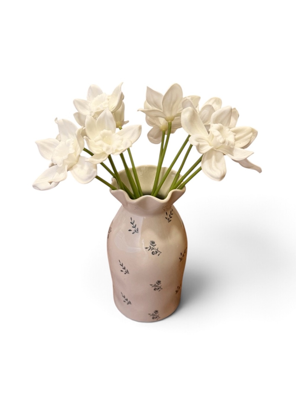 Magnolia Jane Floral Vase + Real Touch Daffodils